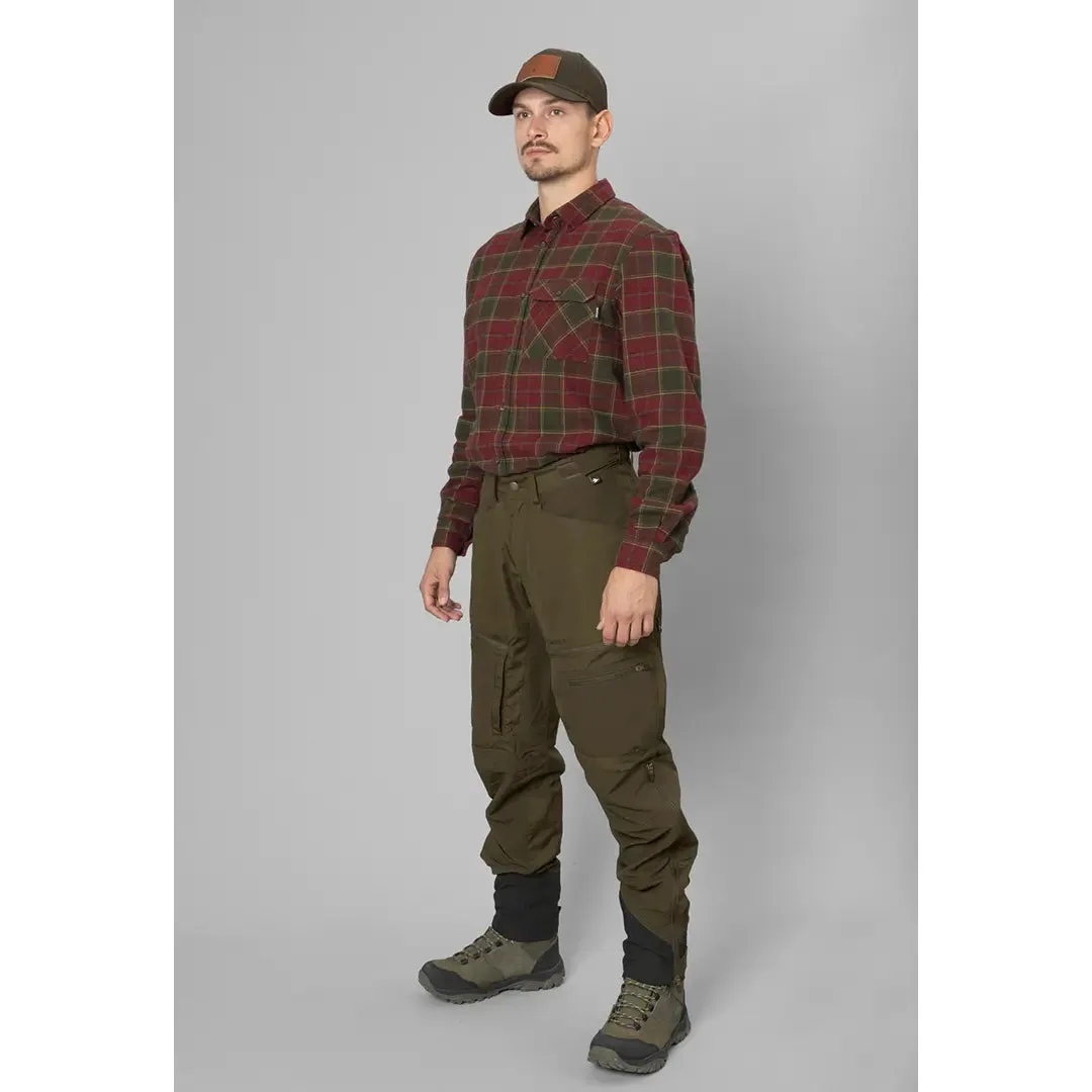 Glen Flannel Shirt - Red Forest Check by Seeland