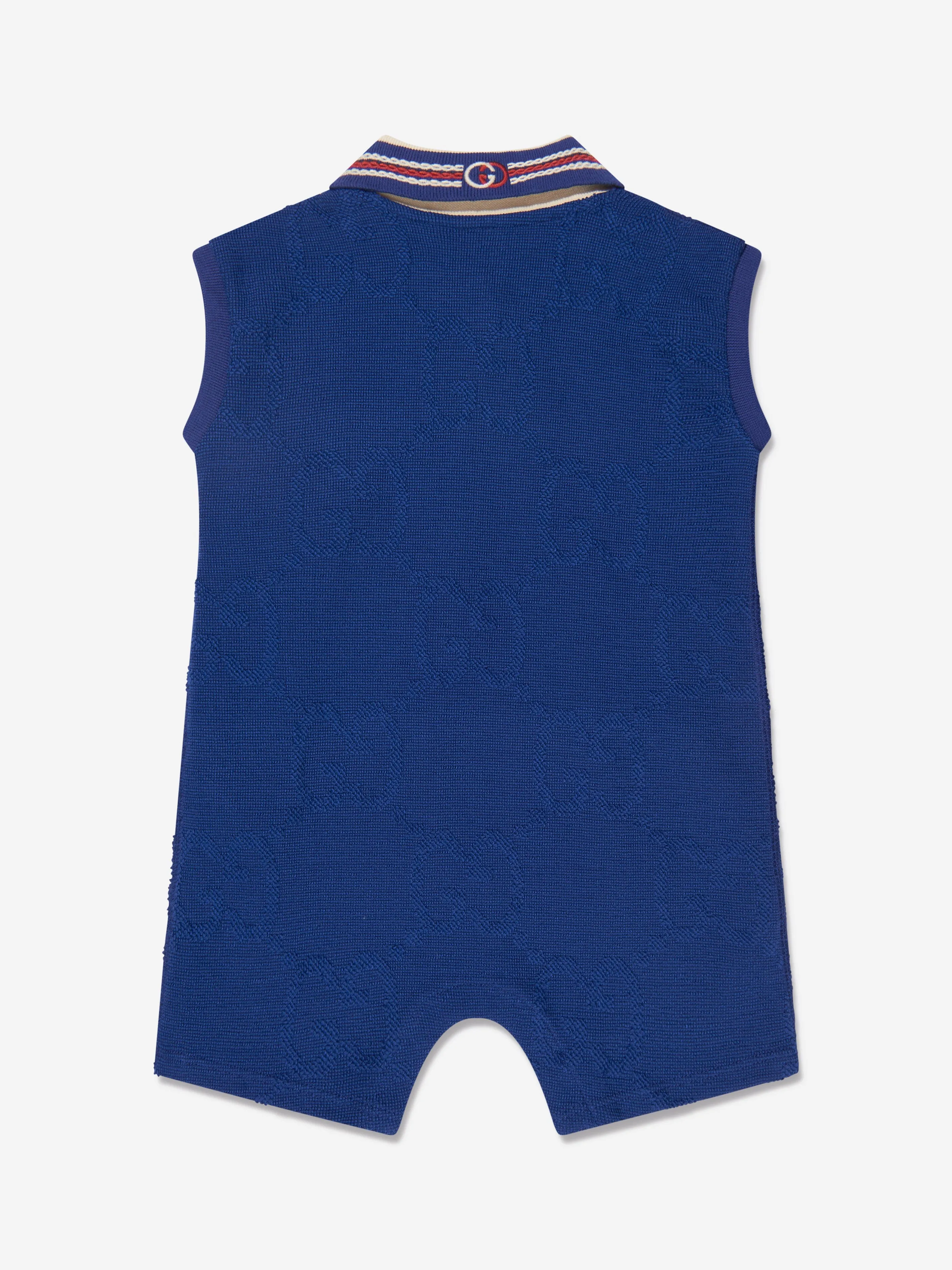 Gucci Baby Boys Sleeveless Romper in Navy