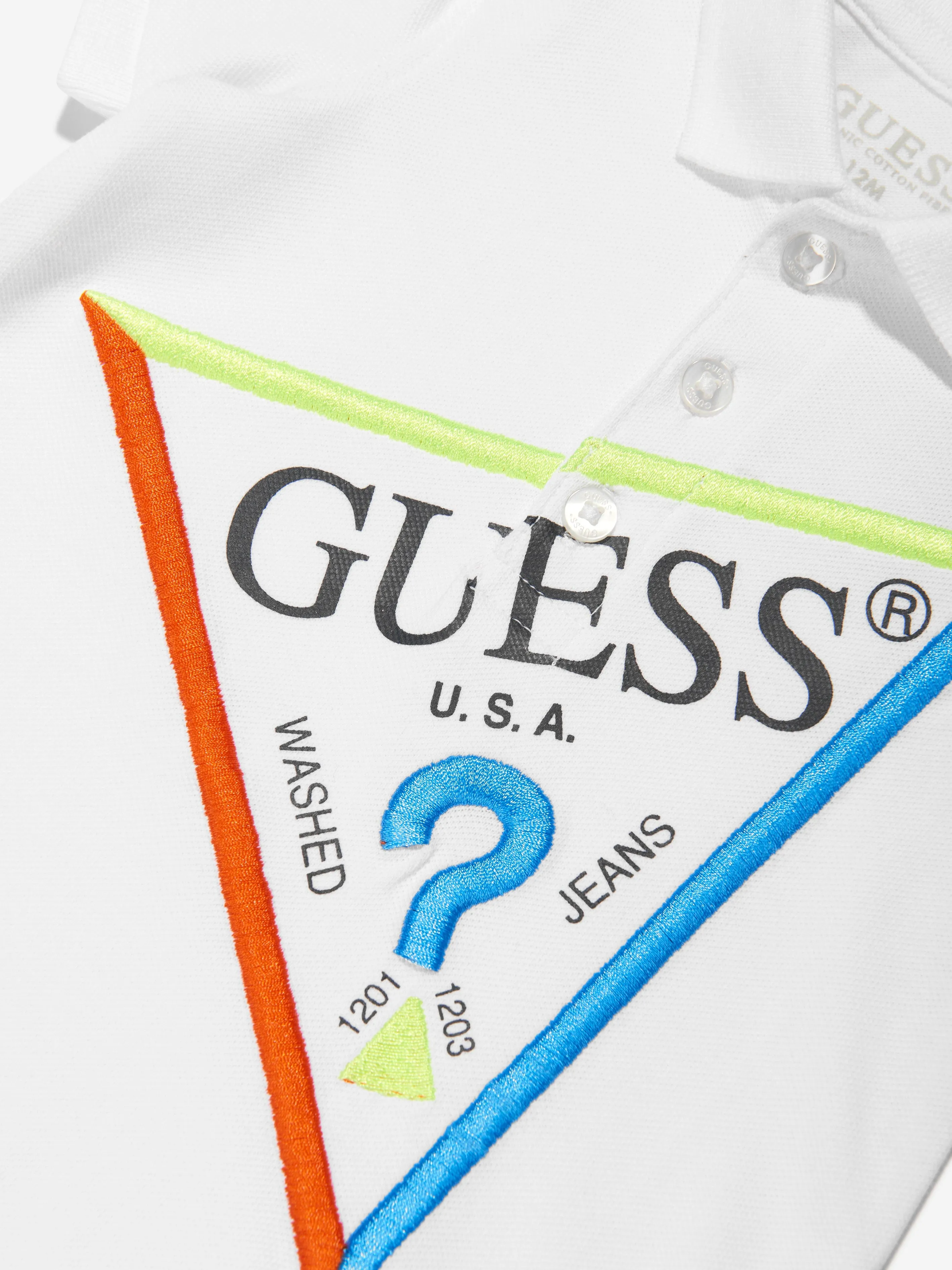 Guess Baby Boys Logo Romper in White