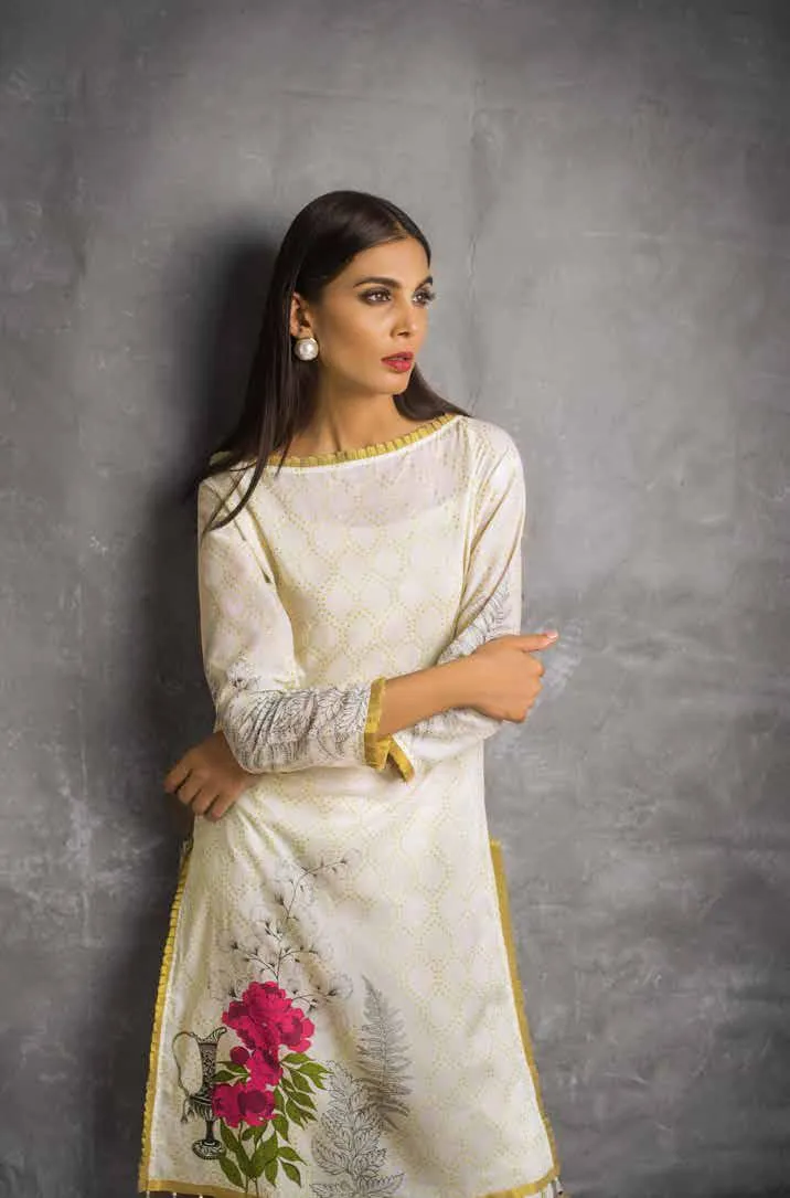 Gul Ahmed Glamorous Luxury Limited Eid Edition 2019 – 2 PC Glitter Printed Suit EA-88