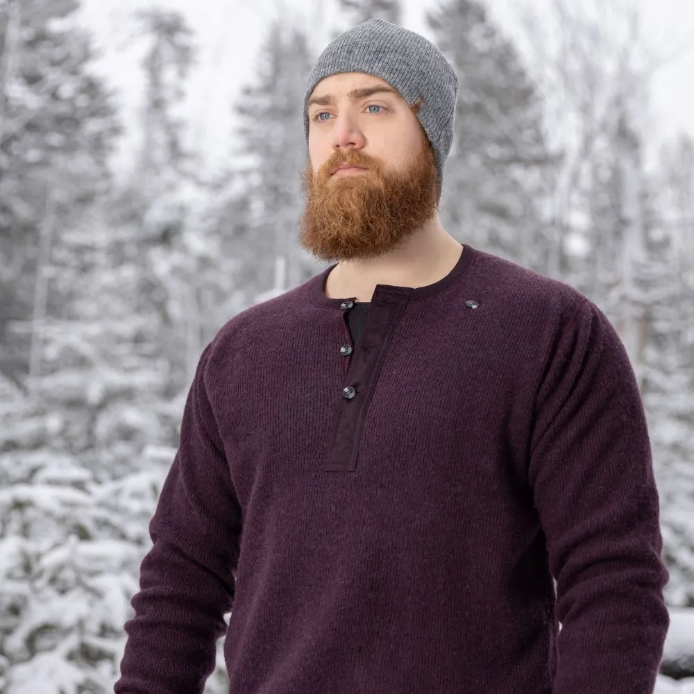 HERITAGE HEAVY WOOL HENLEY WITH GRAPHENE FLEECE LINER