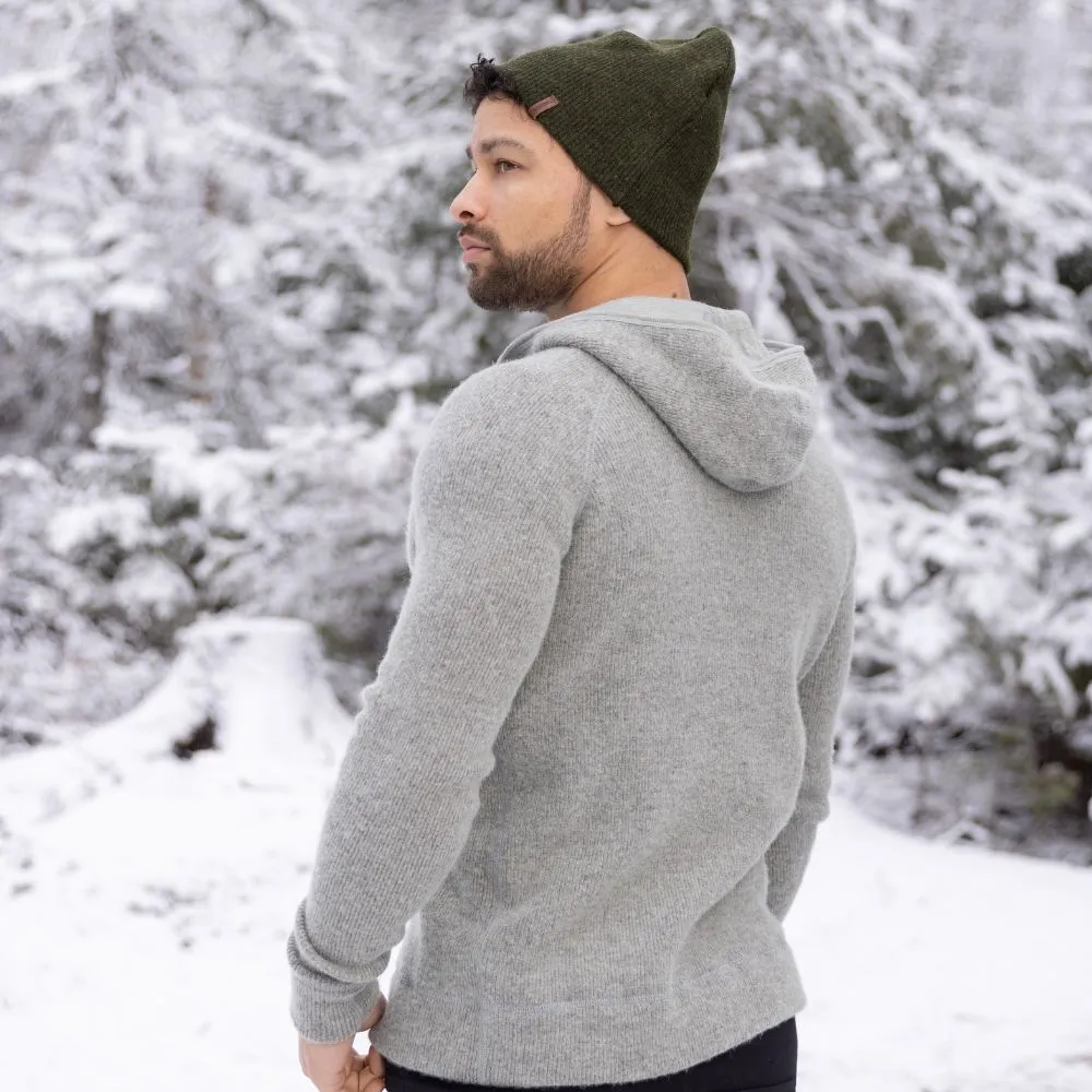 HERITAGE HEAVY WOOL -  HENLEY WITH HOOD