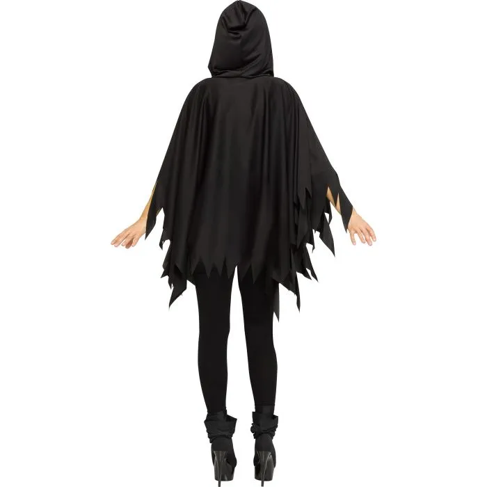 Hooded Ghost Face Poncho - Adult