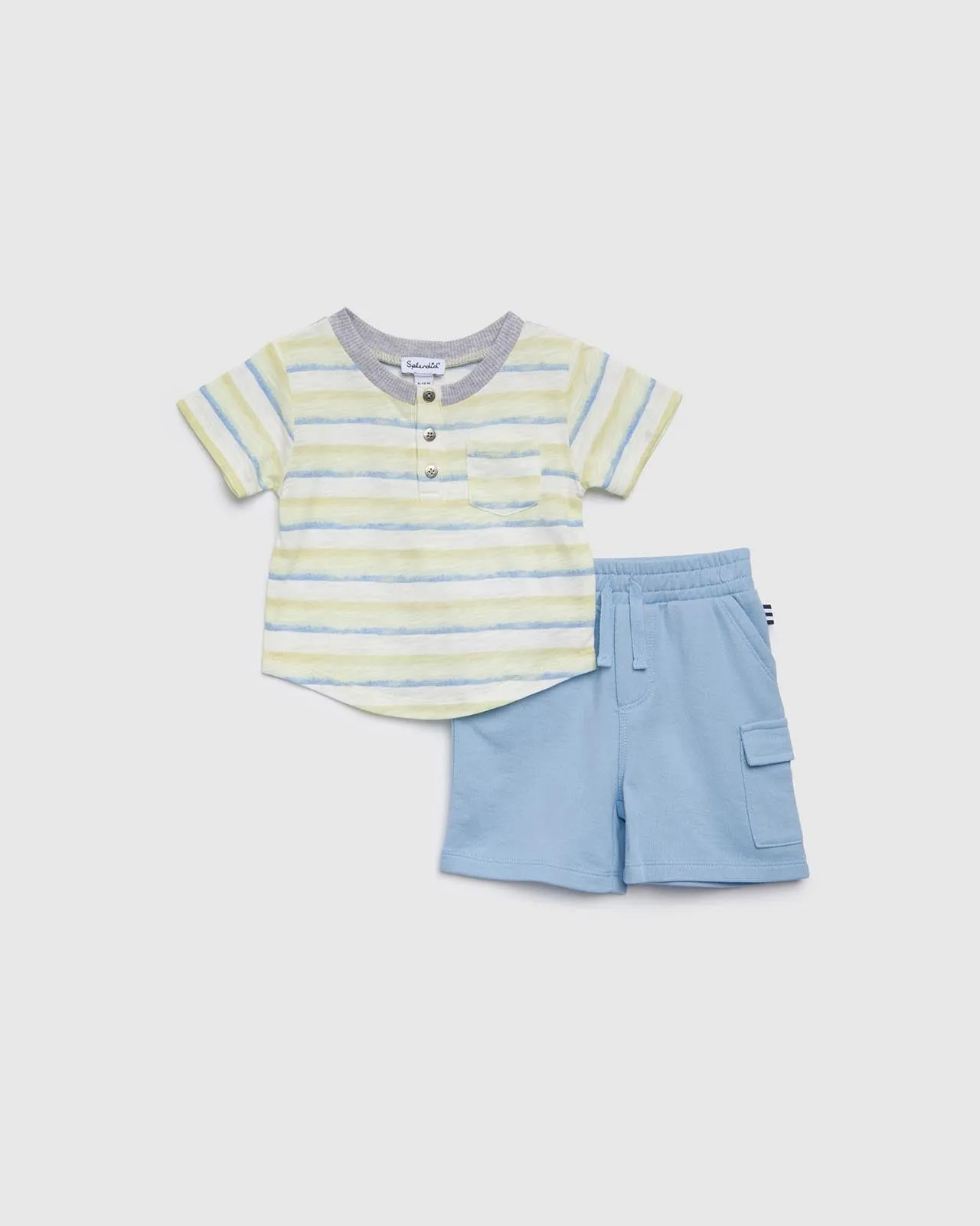 Infant Boys Popsicle Stripe Short Sleeve Set