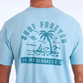 IPD T-Shirt Super Soft Forever Palm Small-XLarge Mist Blue