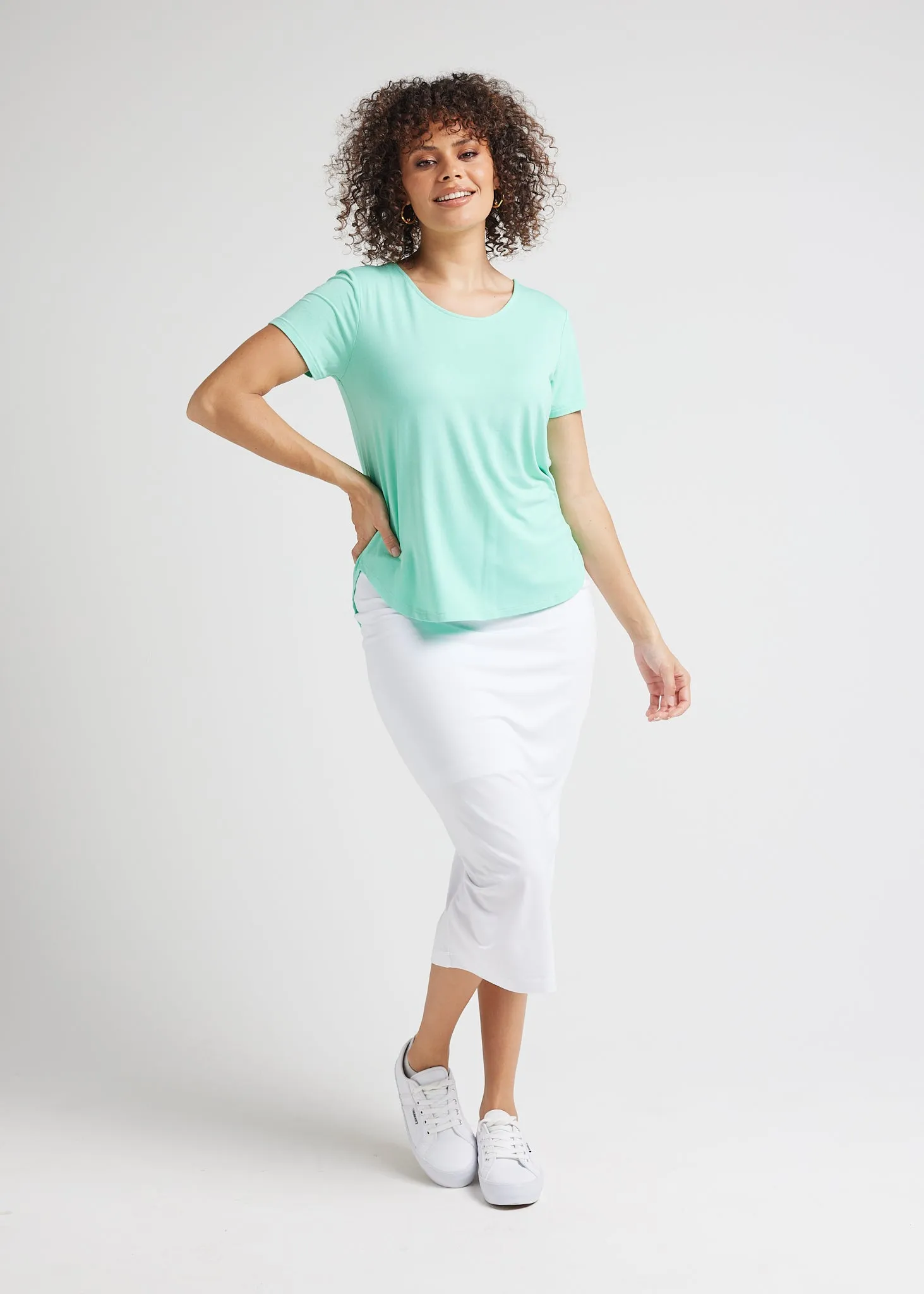 Janis Short Sleeve Bamboo T-Shirt - Mint