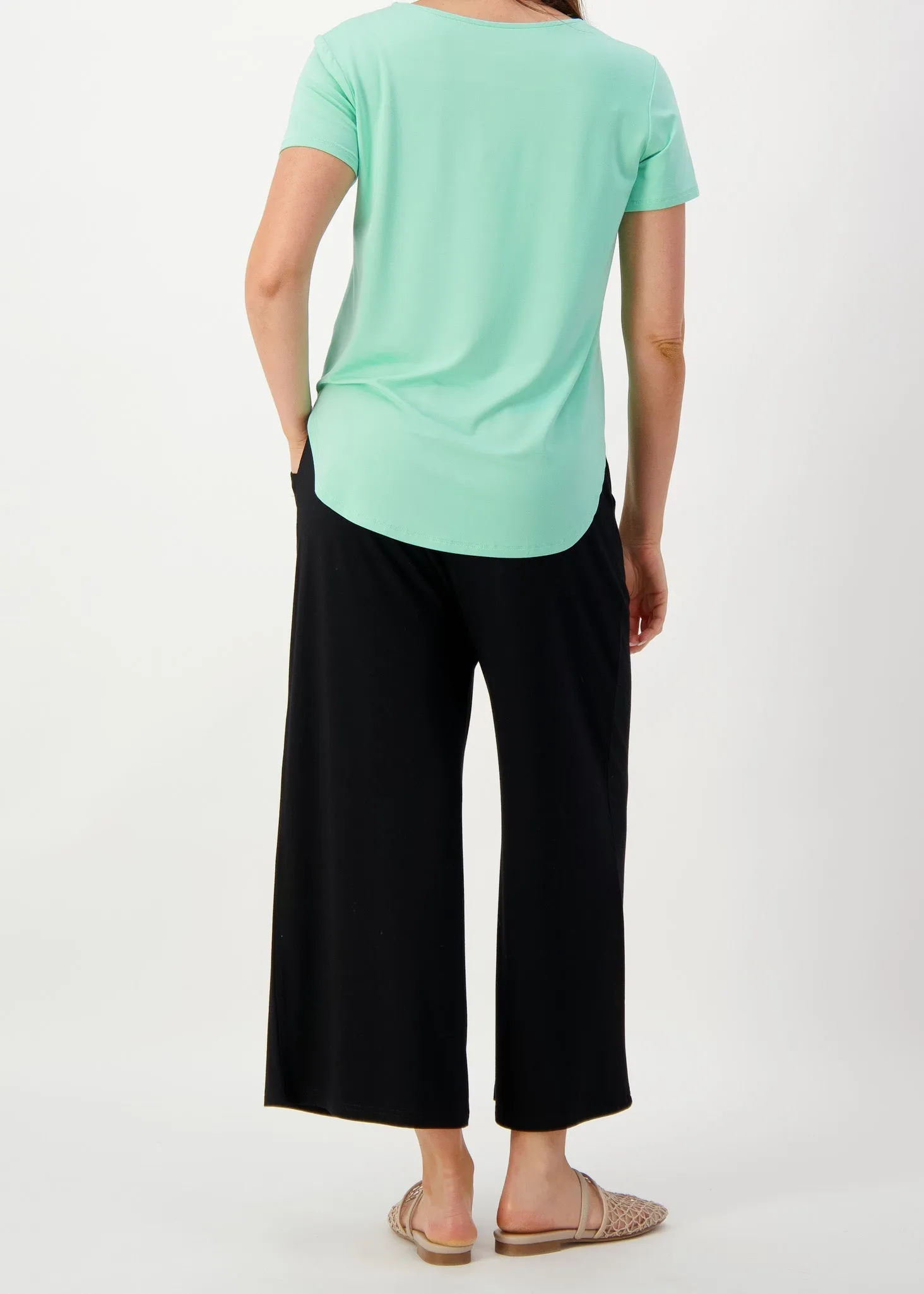 Janis Short Sleeve Bamboo T-Shirt - Turquoise