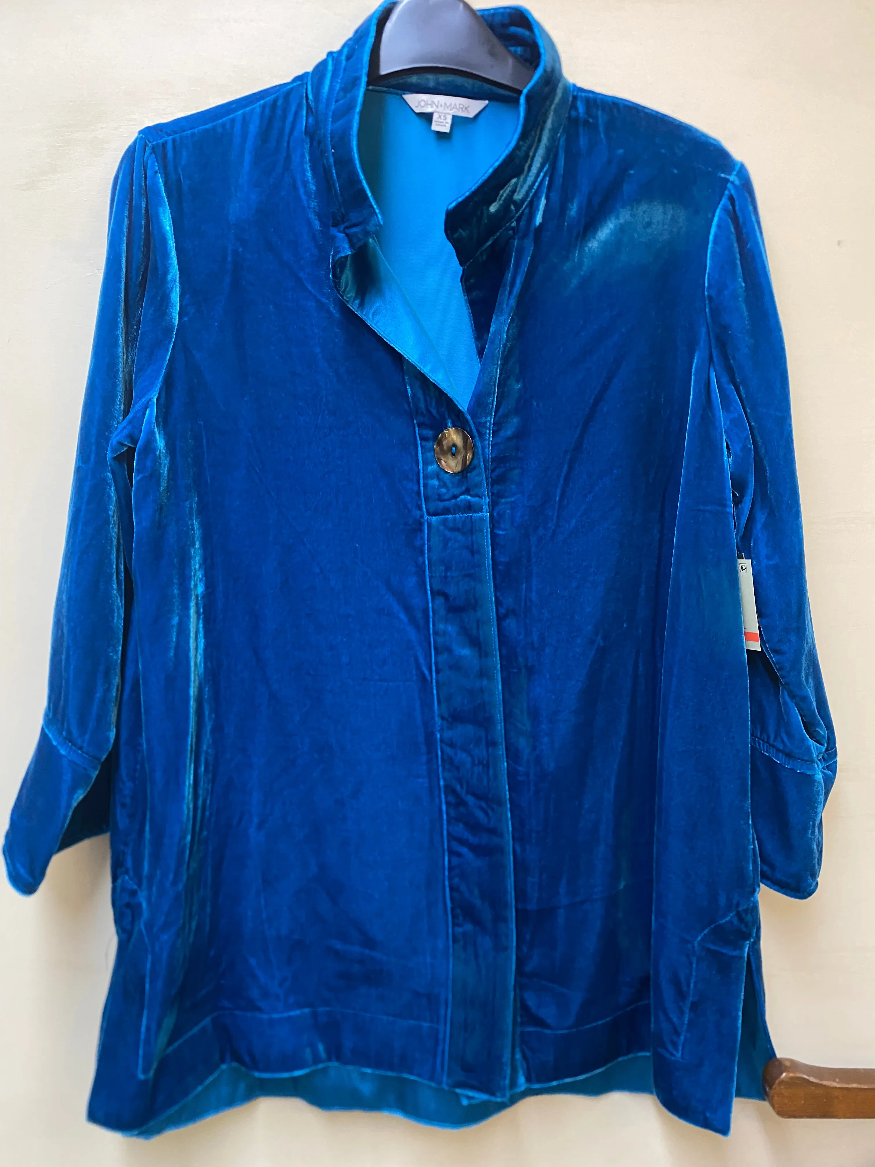 John Mark Velvet Tunic - Ocean