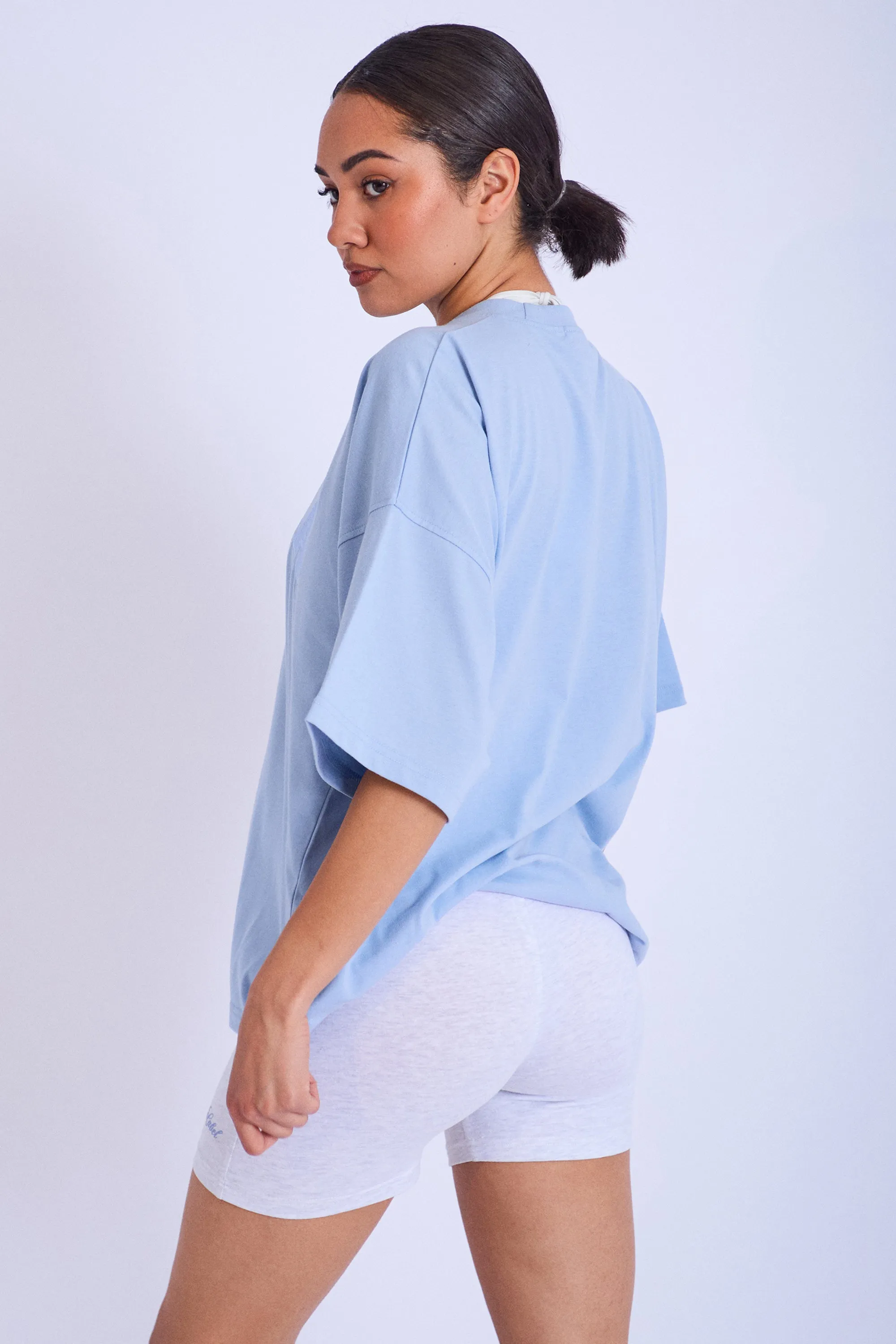 Kaiia Oversized T-shirt Light Blue