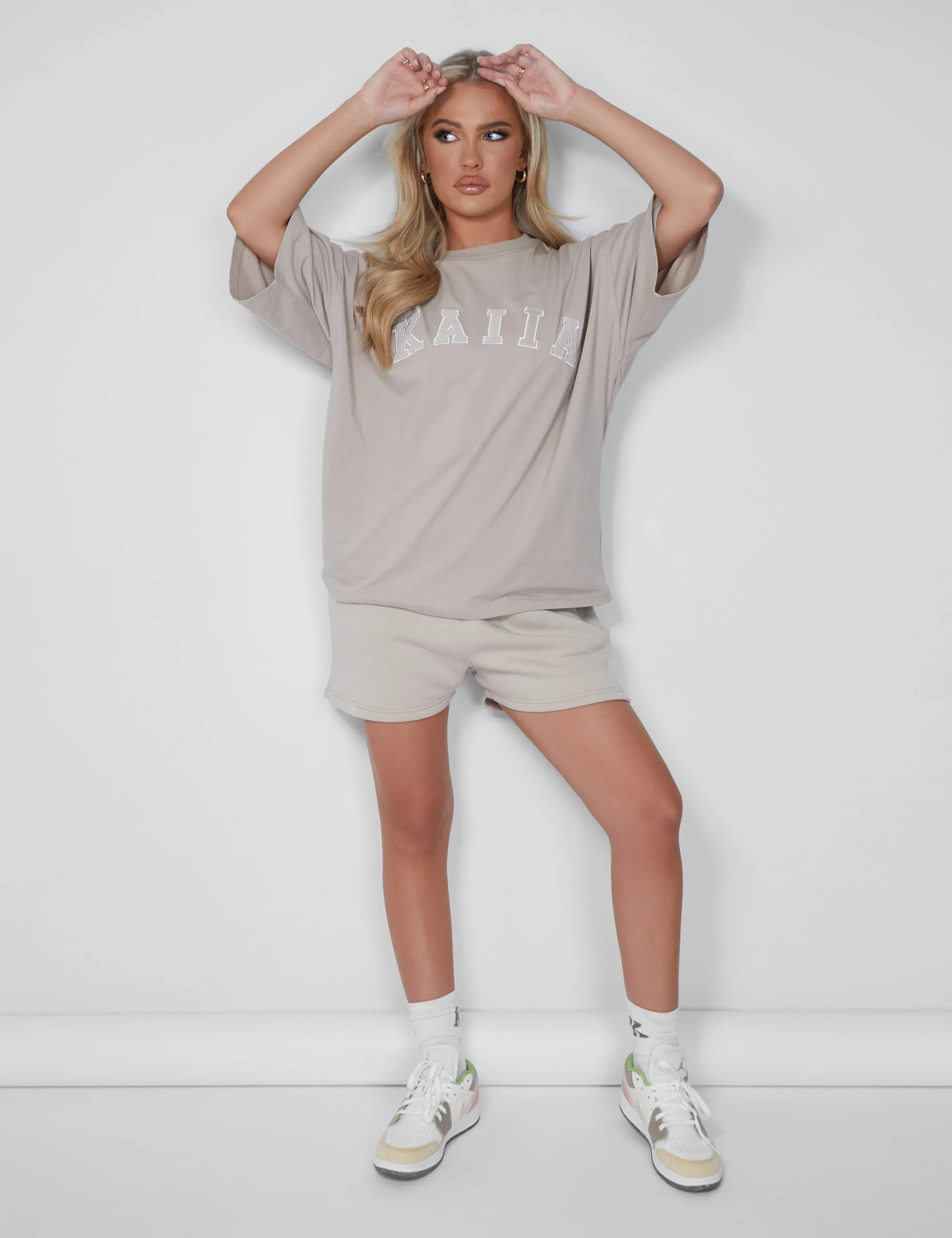 Kaiia Oversized T-shirt Stone