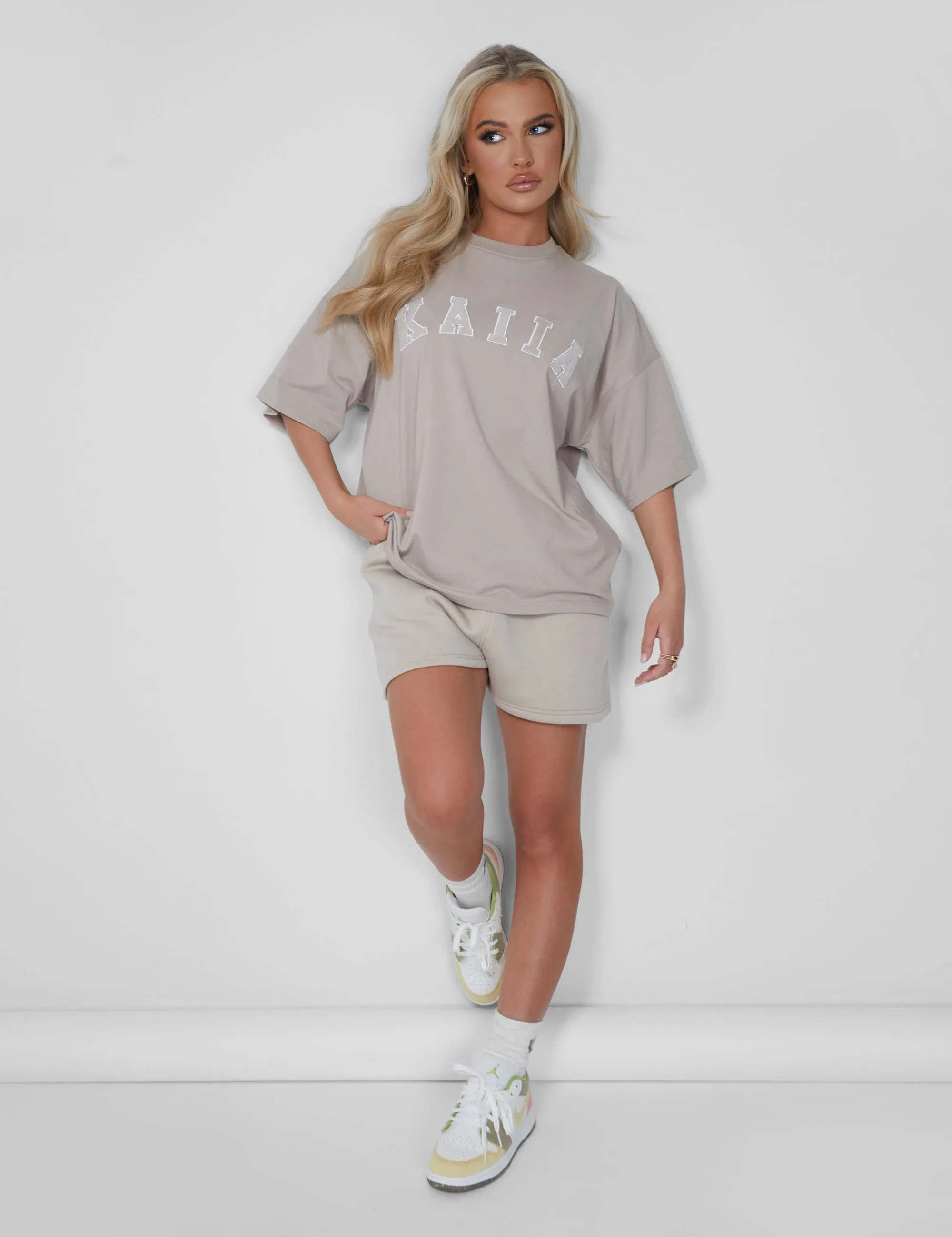 Kaiia Oversized T-shirt Stone