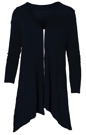 KicKee Pants Solid Midnight Women's Open Front Cardigan