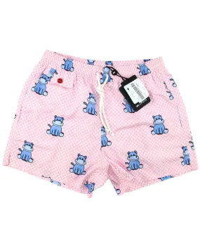 Kiton Swim Shorts S Pink Hippo Novelty - Men Swimwear SALE