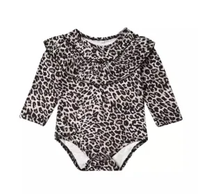 LEOPARD BLACK SPOTTED RUFFLE