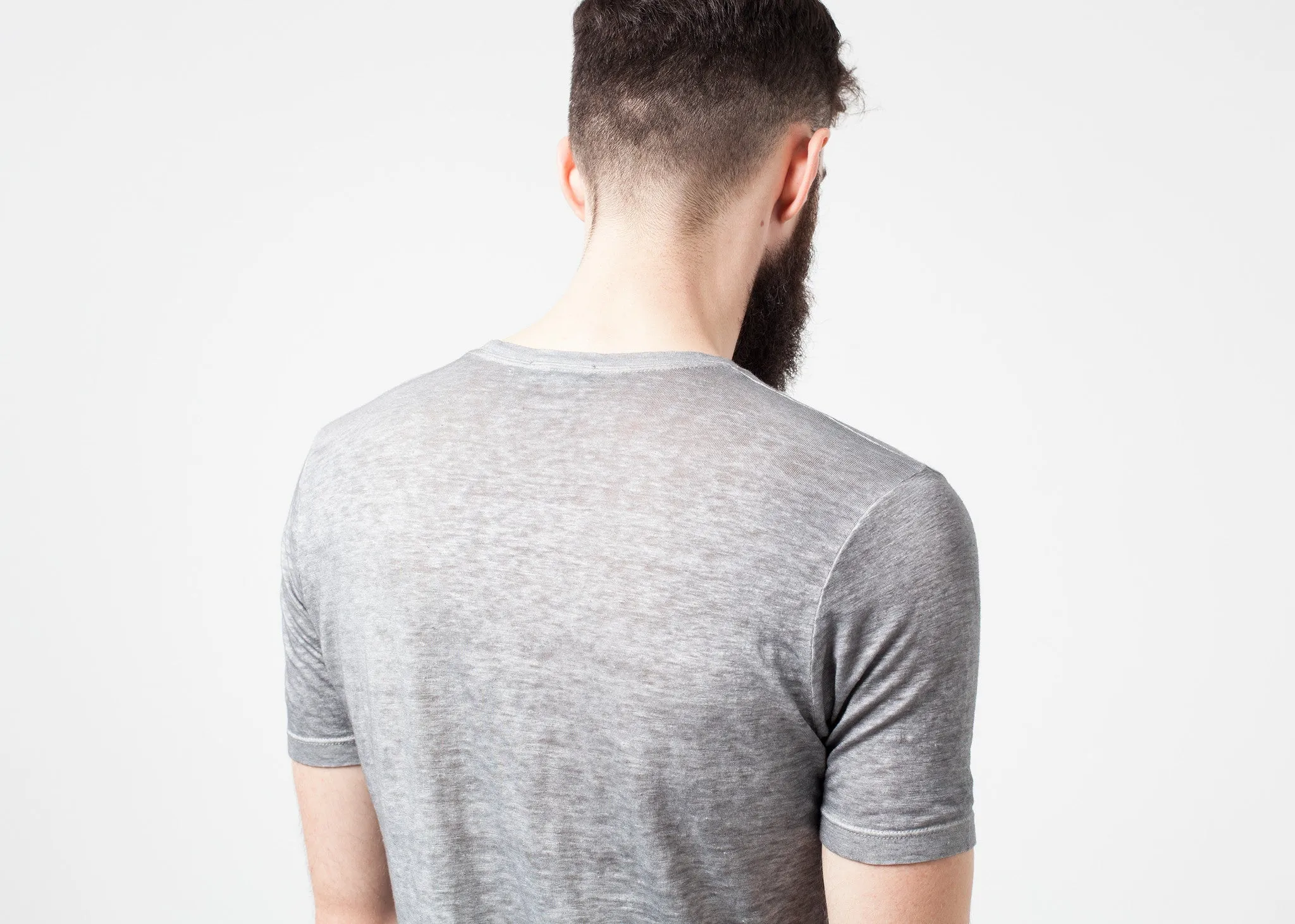 Linen T-shirt in Dolphin