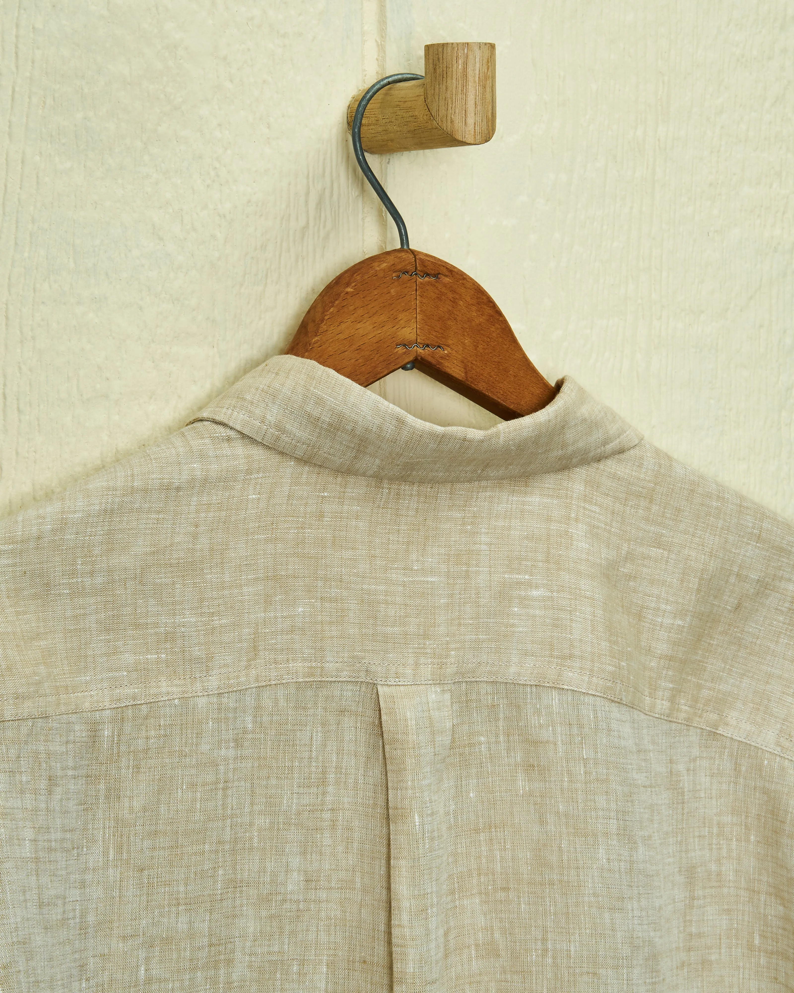 Linen Utility Shirt in Khaki