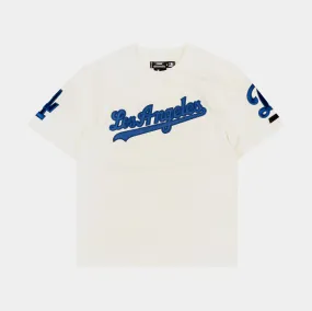 Los Angeles Dodgers Triple Tonal Mens Short Sleeve Shirt (Neutral/Blue)