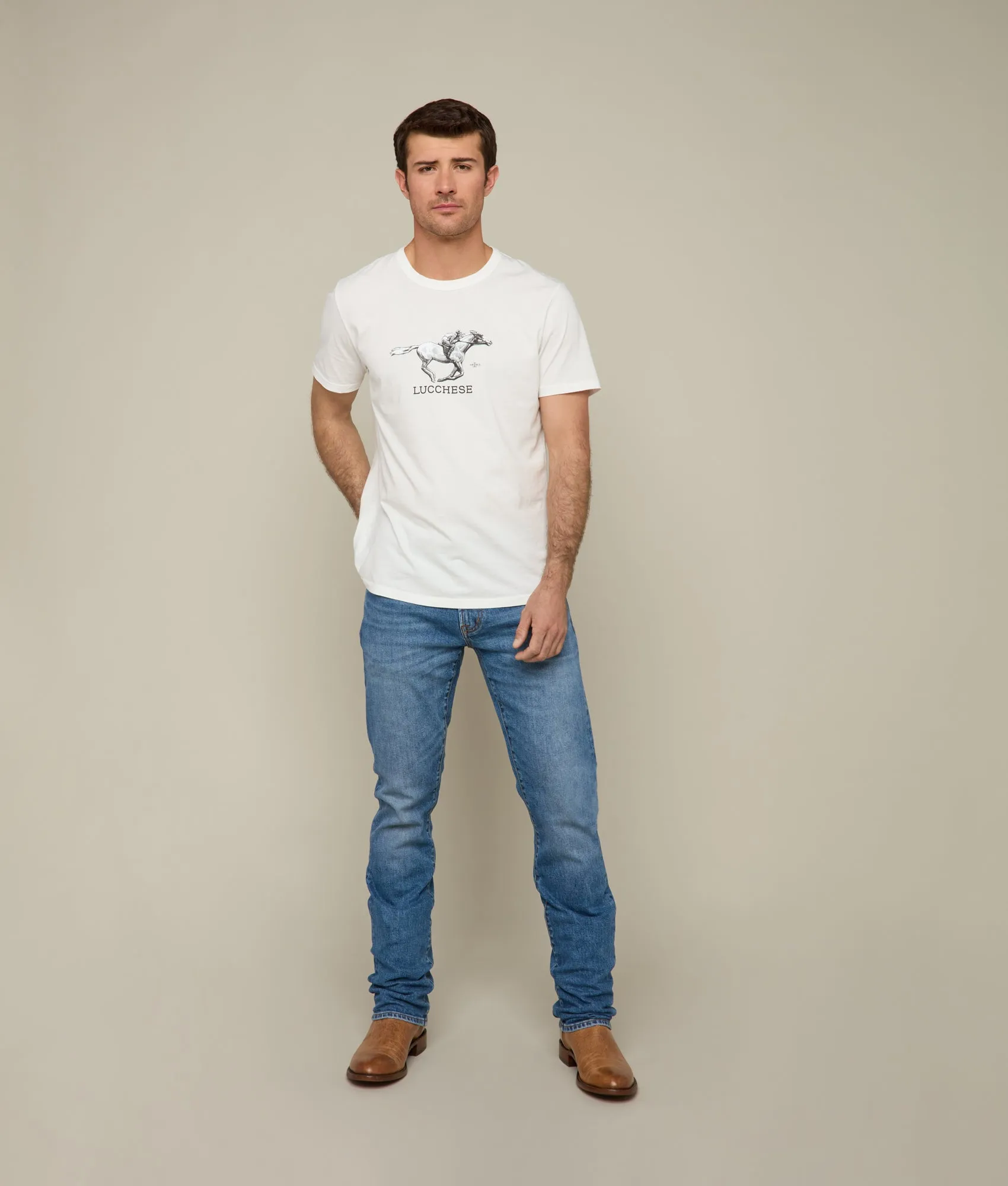 Lucchese Racehorse Tee :: White