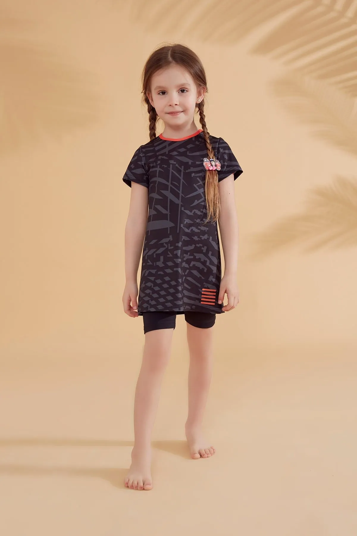 Lycra Black Kids Swimsuit K2335