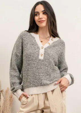 Marled Olive Sweater