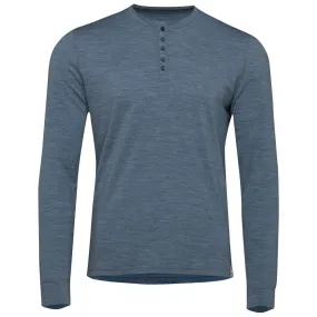 Mens Merino Blend 160 PJ Henley (Ocean Melange)