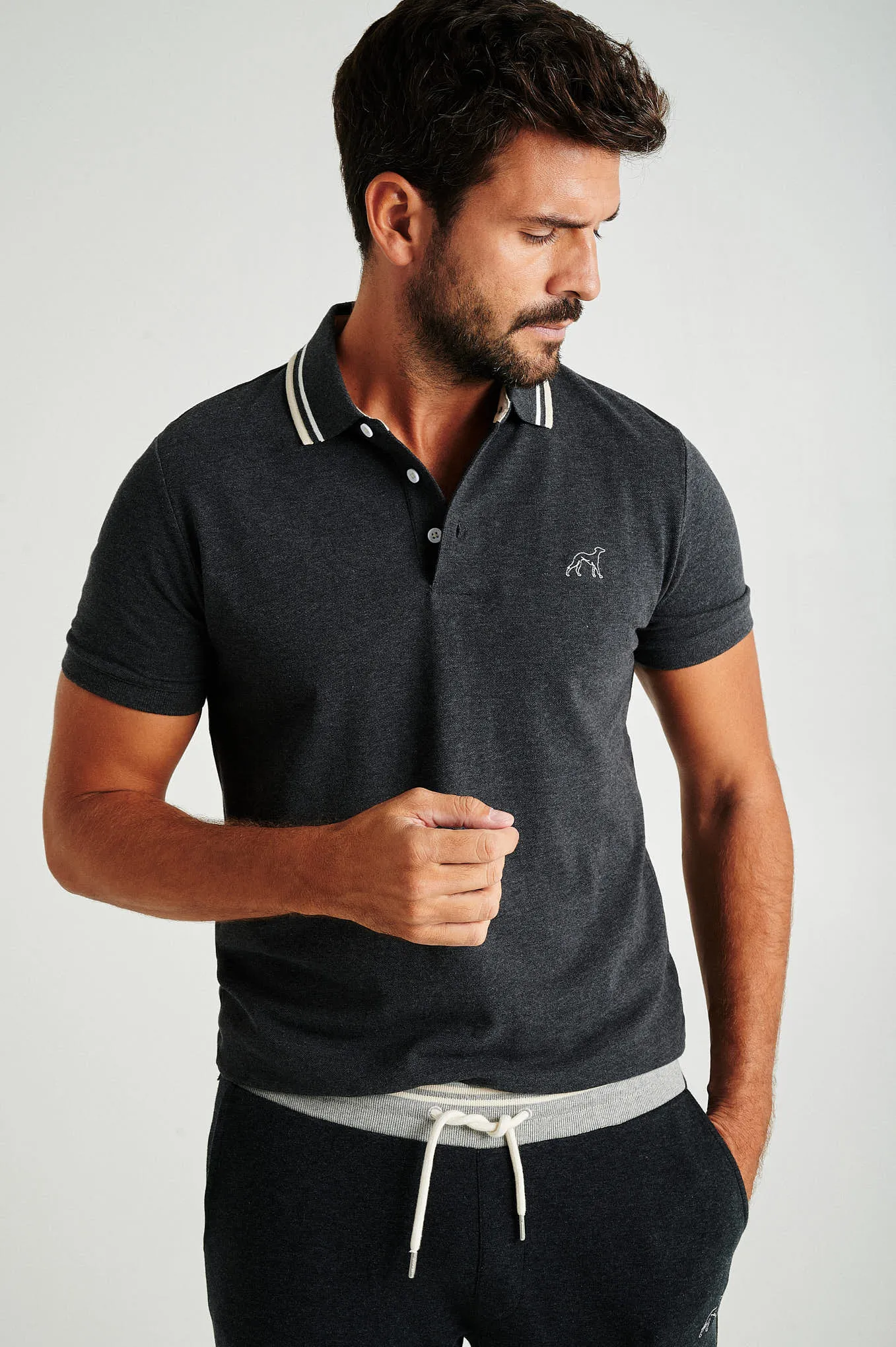 Men's short sleeve polo from organic cotton capsule collection