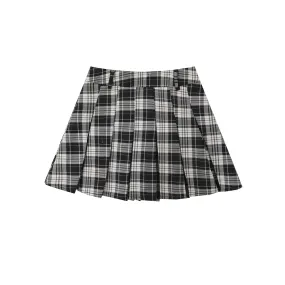 Mercerized Stretch Pleated Skirt