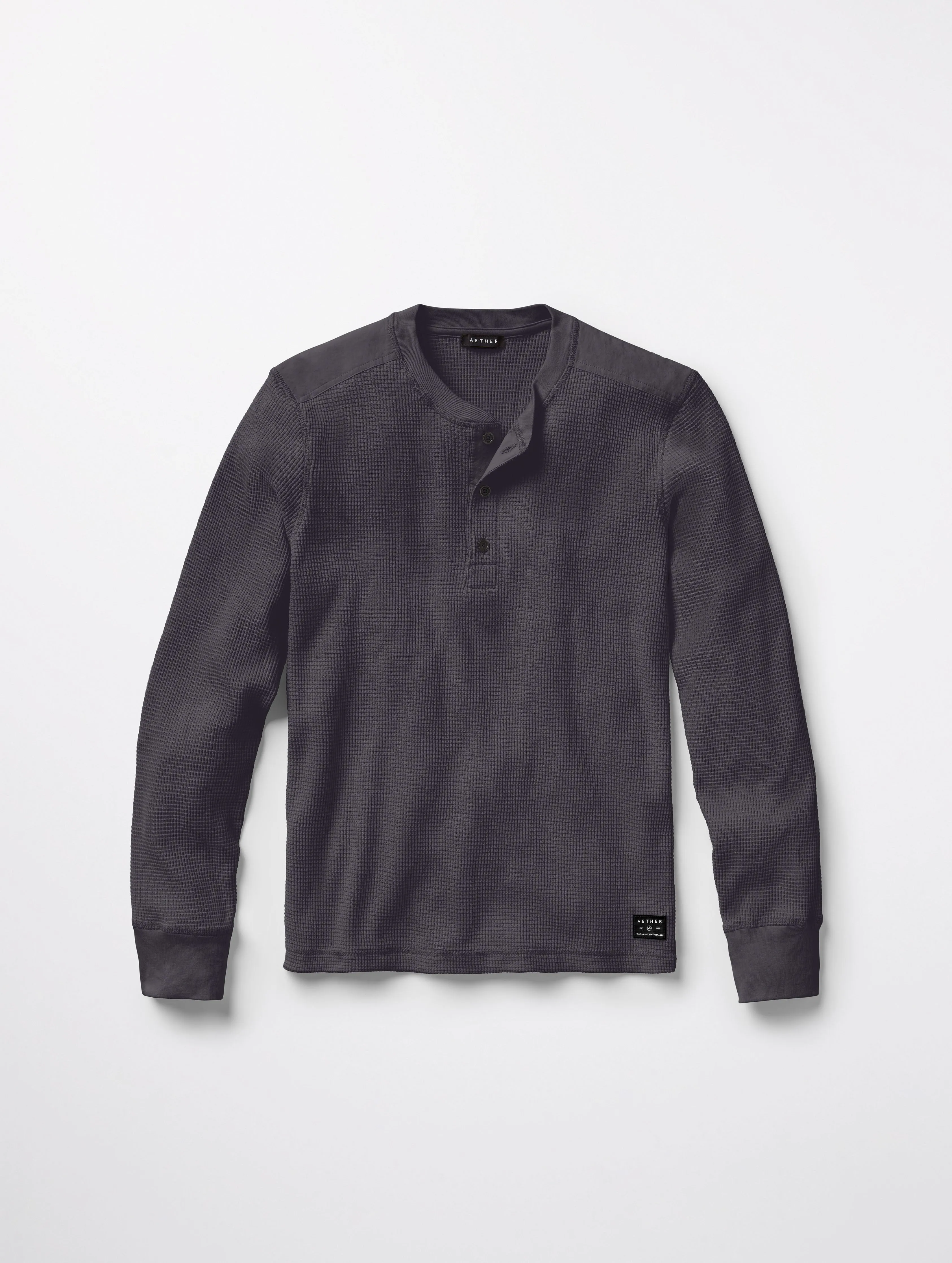 Milford Waffle Henley - Graphite