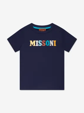 Missoni Boys Logo T-Shirt in Blue