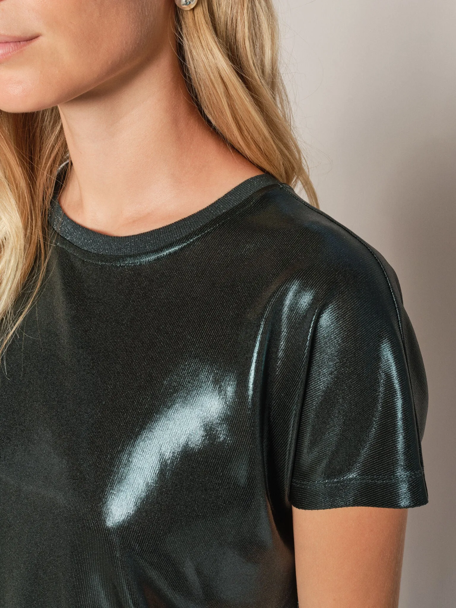 MMNivola O-Neck Metallic Tee