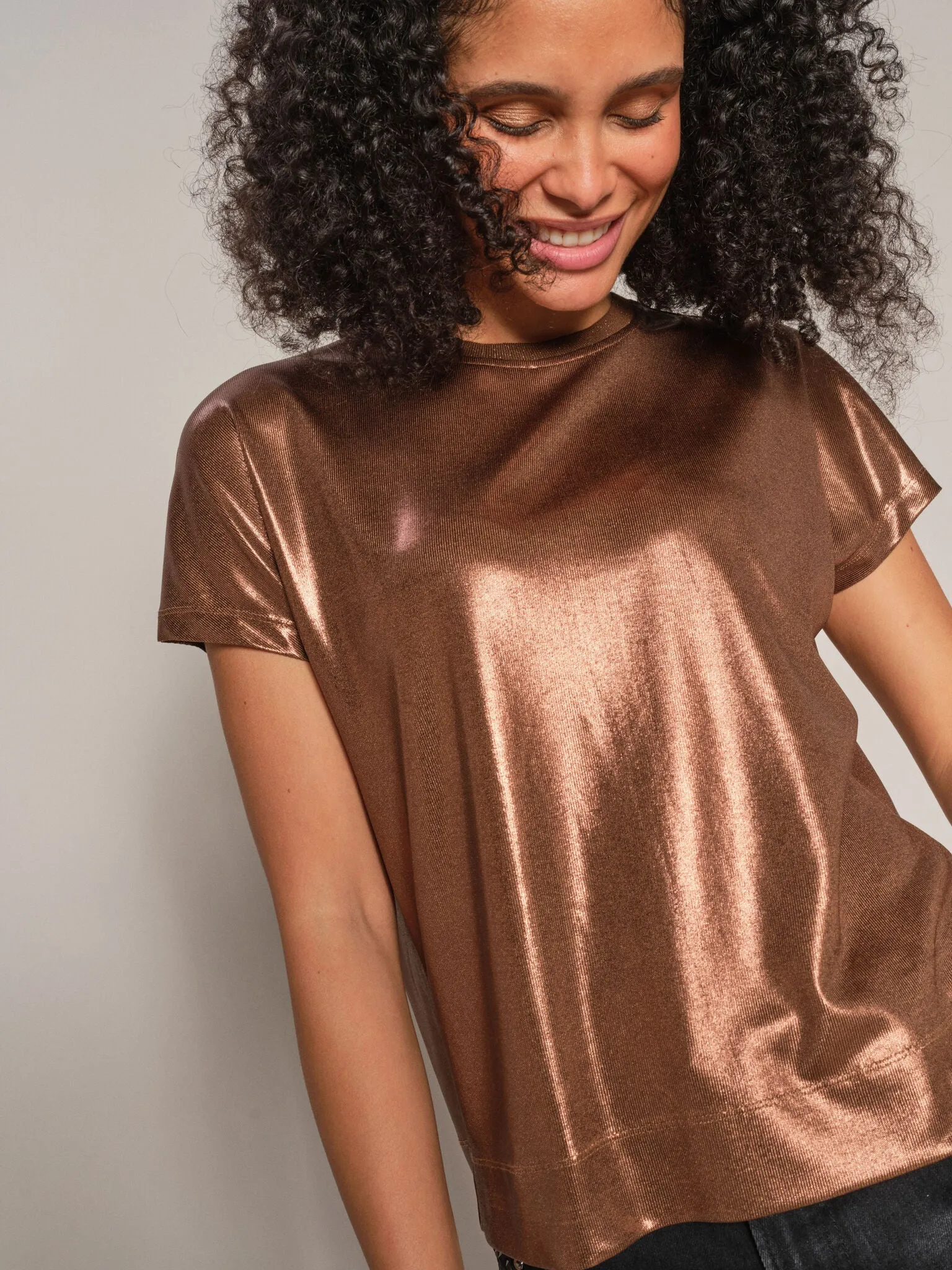 MMNivola O-Neck Metallic Tee