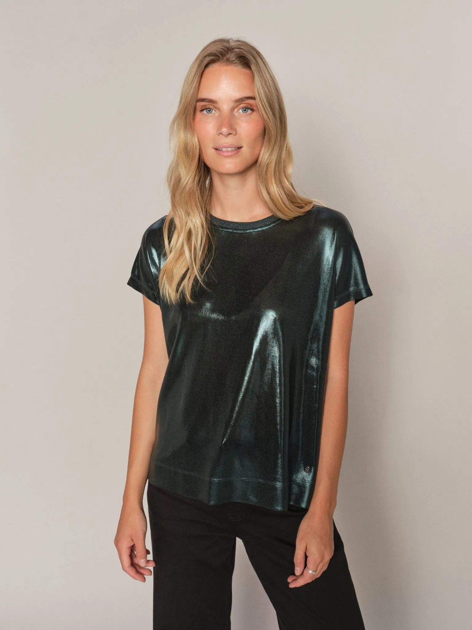 MMNivola O-Neck Metallic Tee