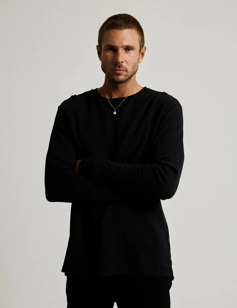 MR SIMPLE - Smith LS Waffle - Black