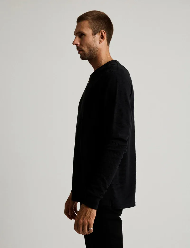 MR SIMPLE - Smith LS Waffle - Black