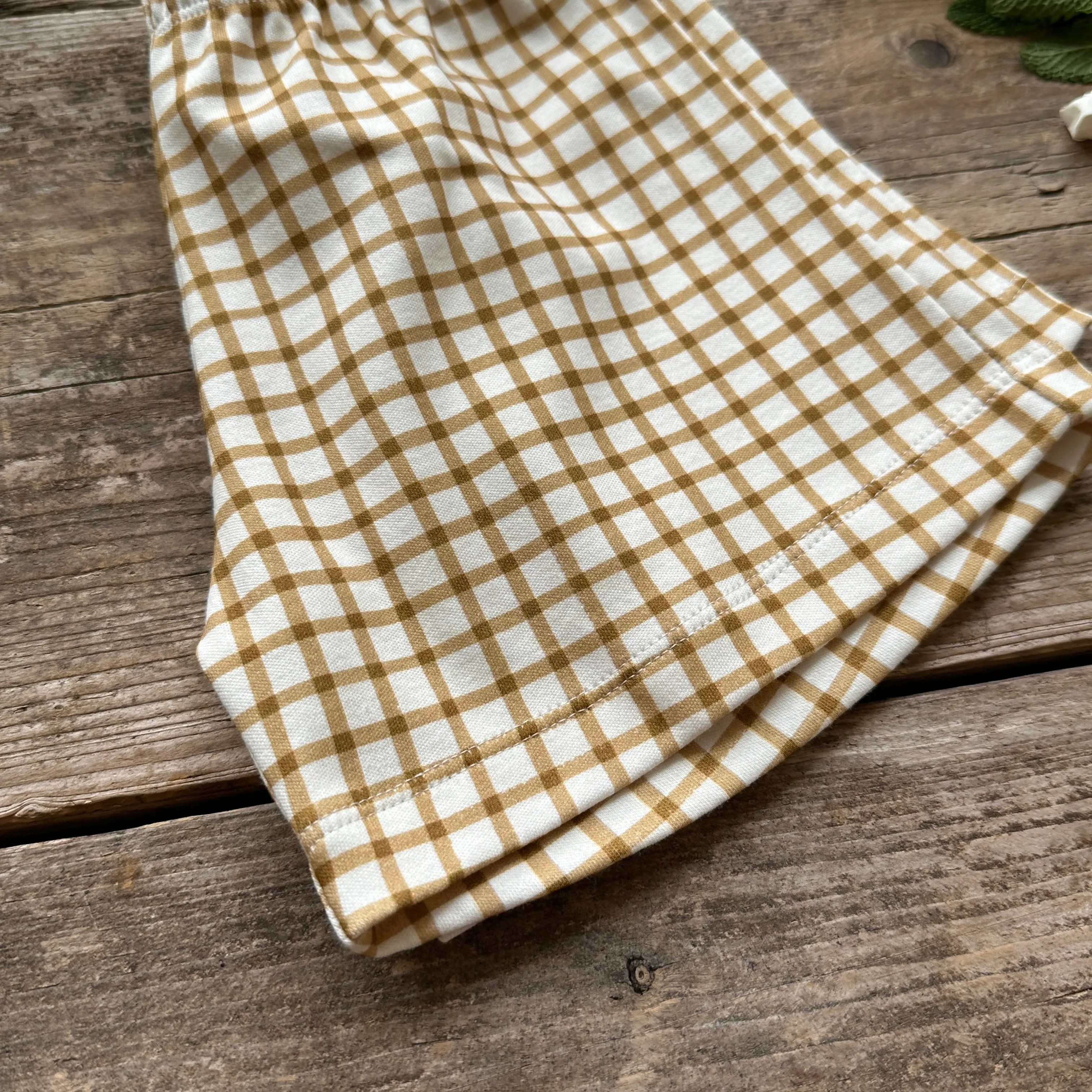 Mustard Gingham BeeJamas | Short