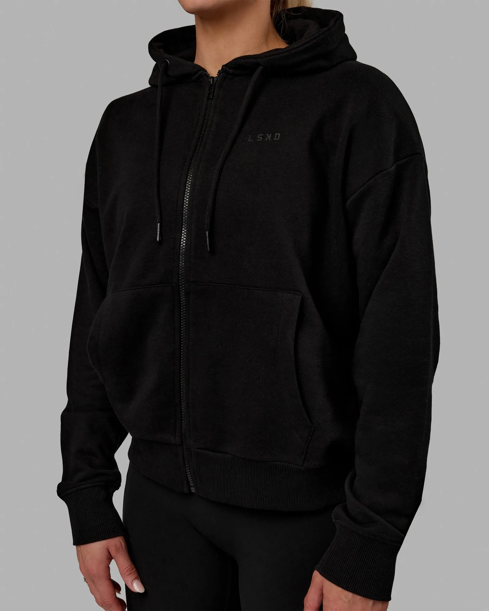 MVP Zip Through Hoodie - Black