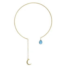 Mystic Moon Charm Gold Necklace