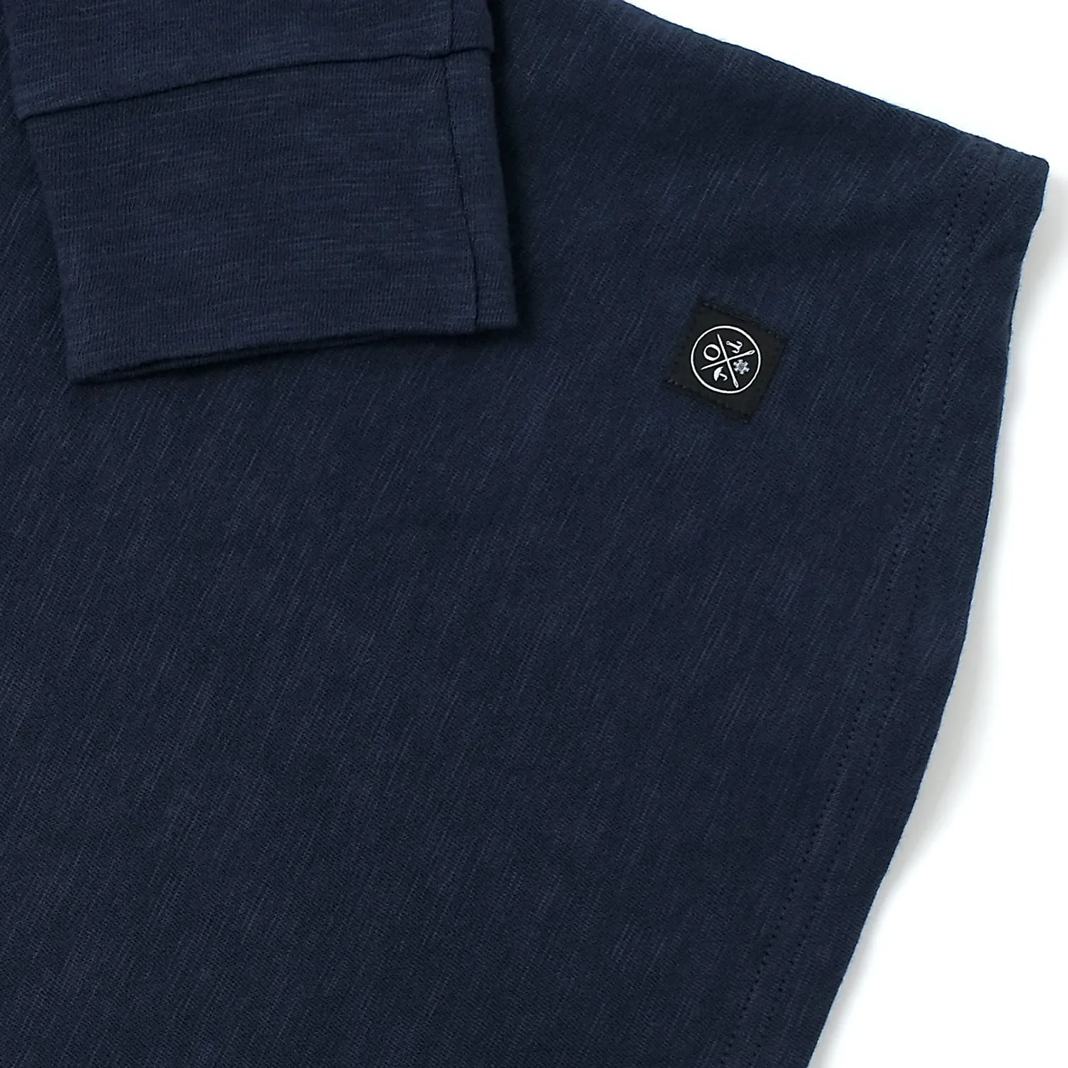 Navy Double Slub L/S Henley