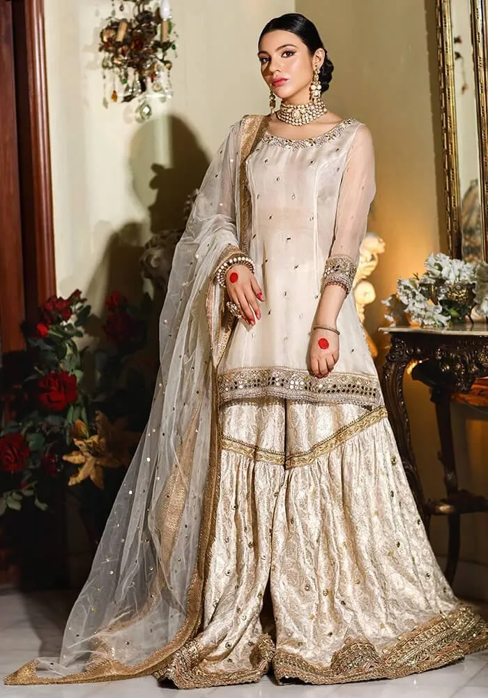 Nilofer Shahid - Begum Shahi - Organza - 3 Piece