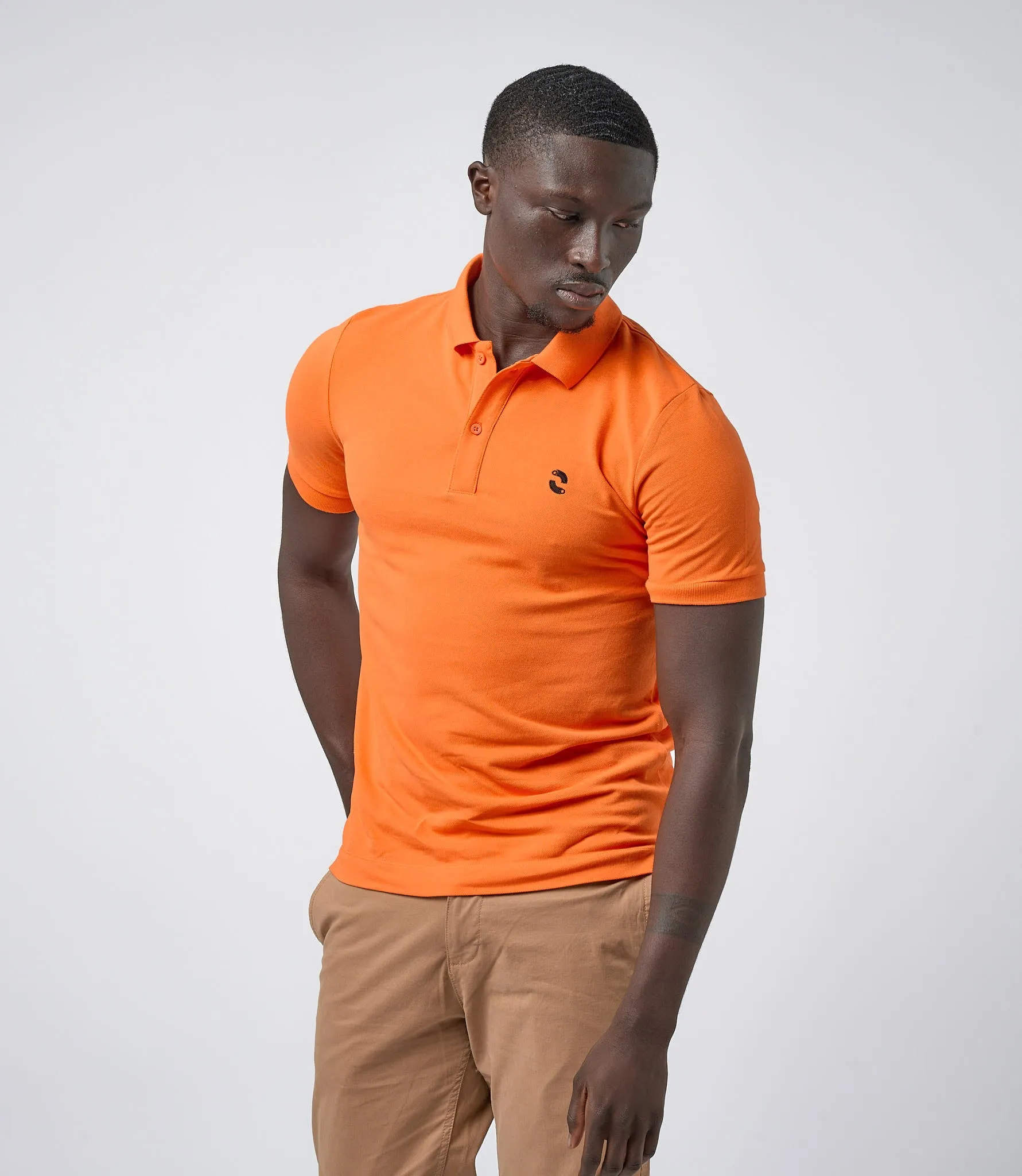 Omnitau Men's Drive Organic Cotton Avant Polo Shirt - Bright Orange