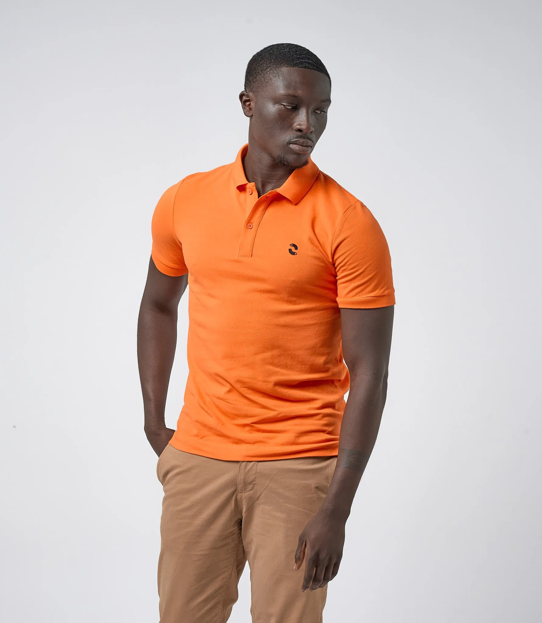 Omnitau Men's Drive Organic Cotton Avant Polo Shirt - Bright Orange