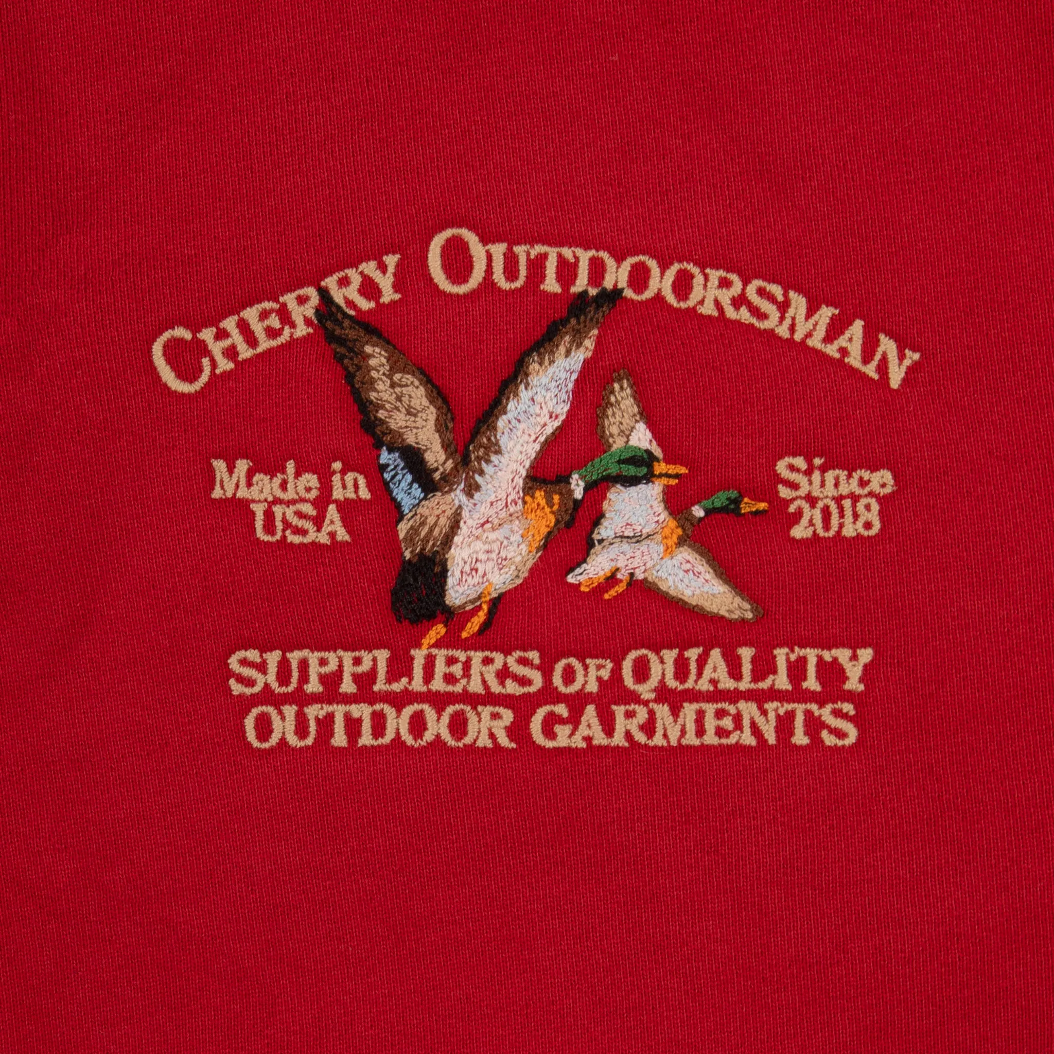 Outdoorsman Henley Hoodie (Red)