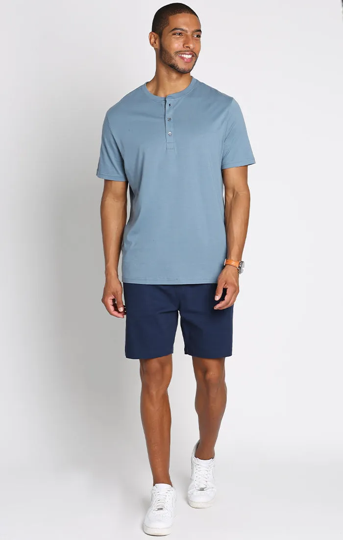 Pima Cotton Short Sleeve Henley