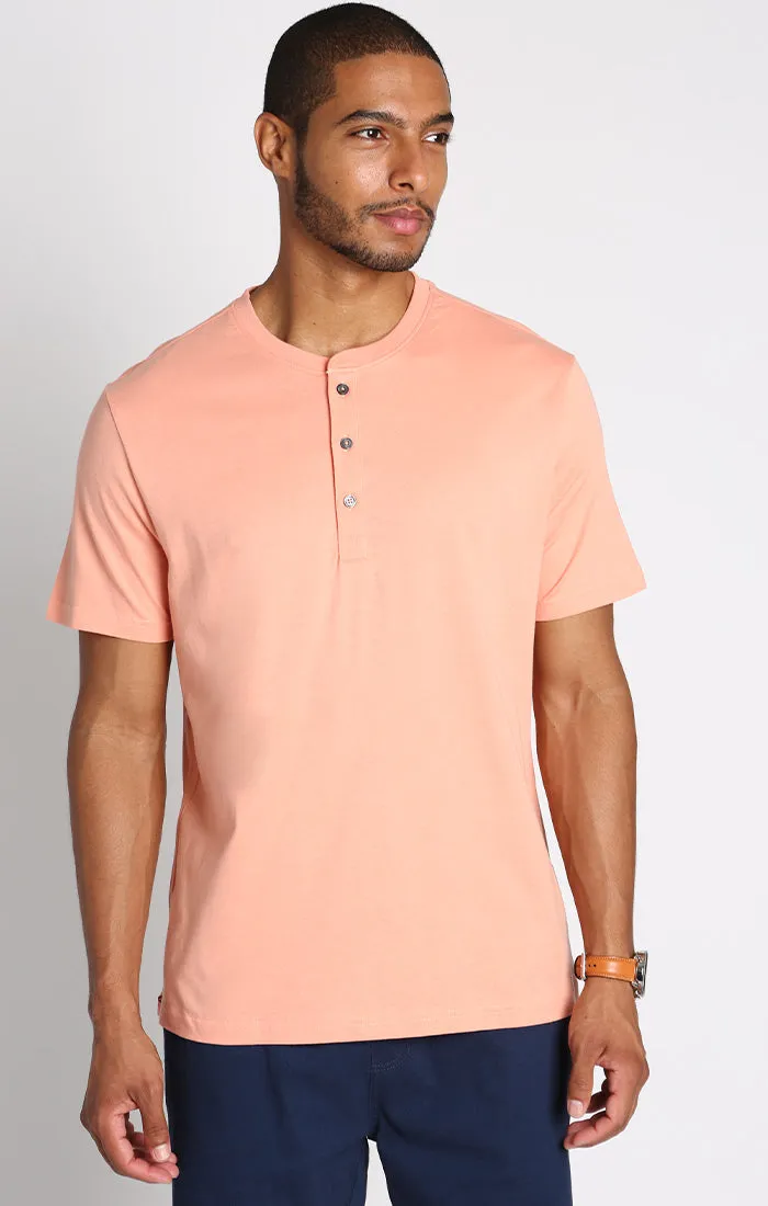 Pima Cotton Short Sleeve Henley