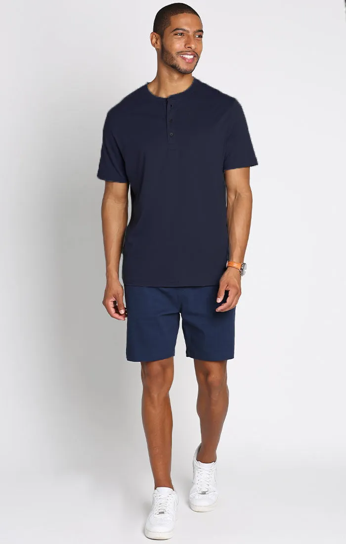 Pima Cotton Short Sleeve Henley