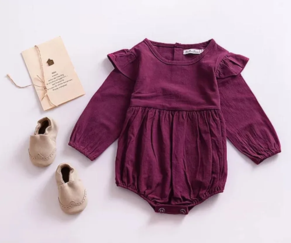 Plum Balloon Romper #100042