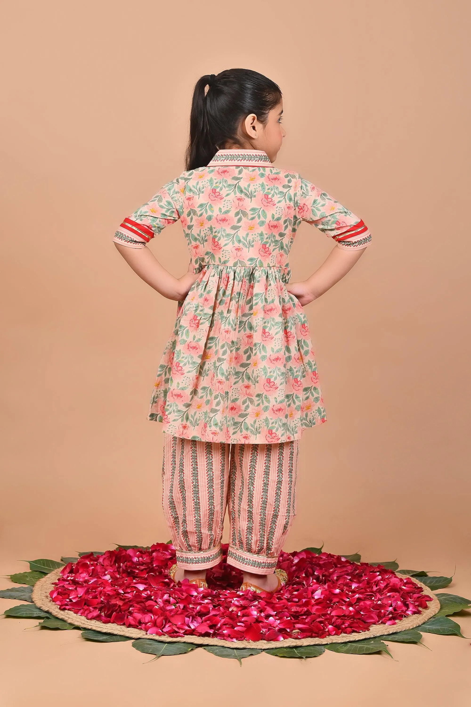 Plum Girls Kurta Set