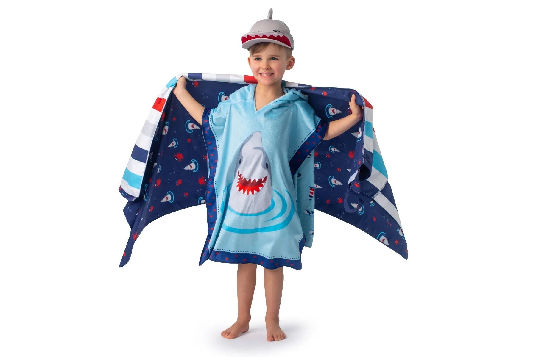 Reversible Kids Cover Up - Shark | Nautical