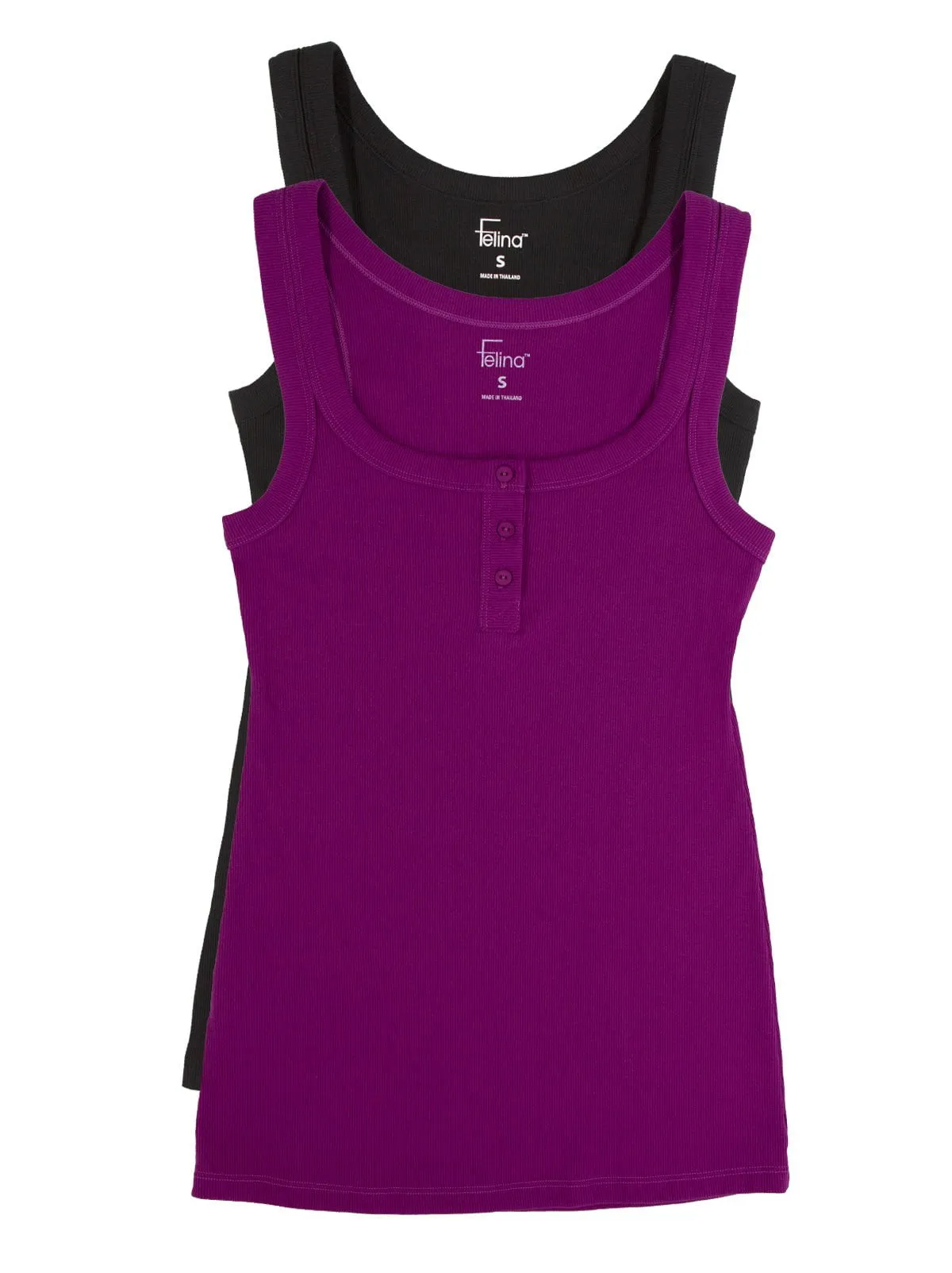 Ribbed Henley Tank 2-Pack