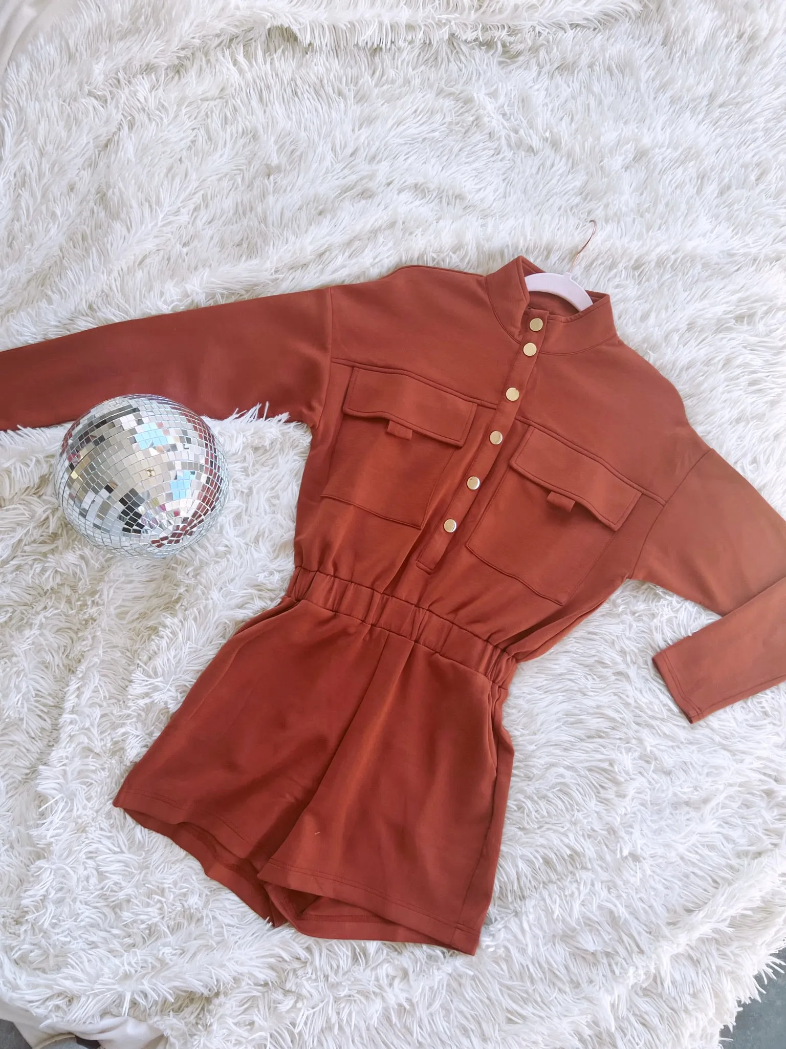 Route 348 Utility Romper - Rosewood